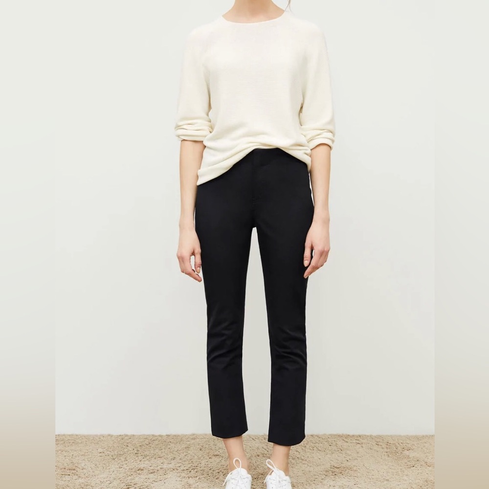 MM LaFleur Hockley Easy Cotton Pants Black Size 0 NWT